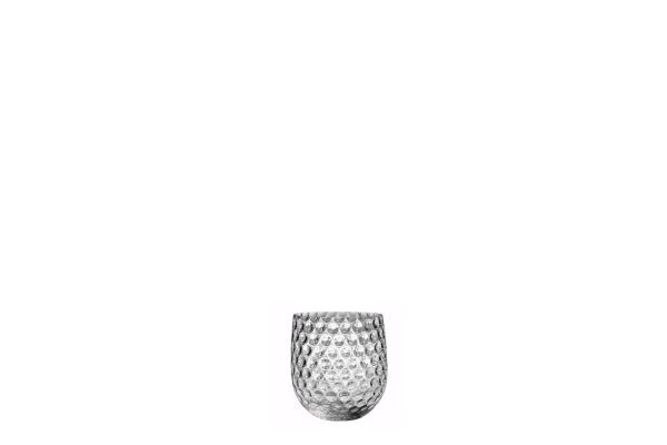 Vaas glas bowl clear dots (27cm)