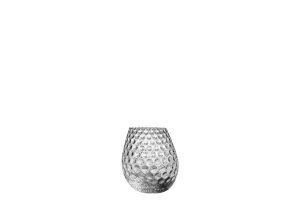 Vaas glas bowl clear dots (36cm)