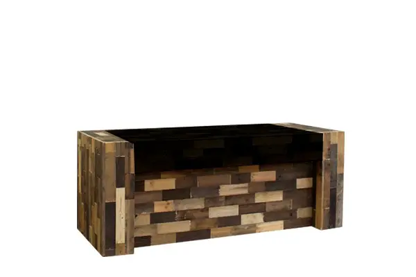 Buffet Reclaimed Wood met zwart blad