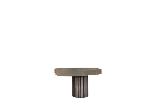 Tafel Soft Shapes Sand met eiken panelen