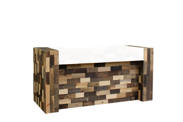 Barombouw u-blad Reclaimed Wood met wit blad