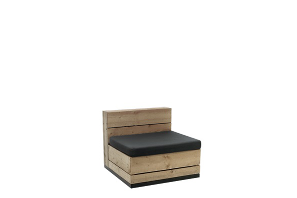 Loungebank met rugleuning By Nature
