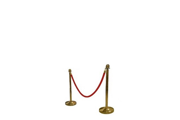 Afzetkoord rood messing