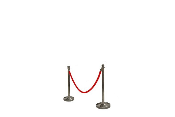 Afzetkoord rood chroom