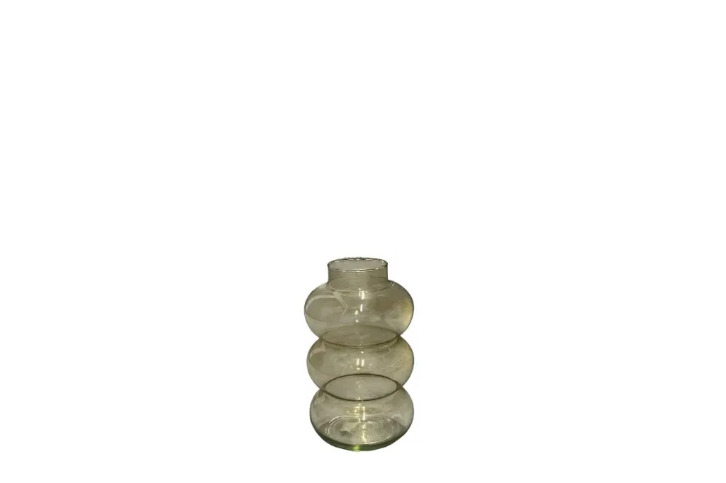 Bollenvaas glas taupe (35cm)