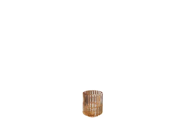 Waxinelichthouder geribbeld peach (6cm)