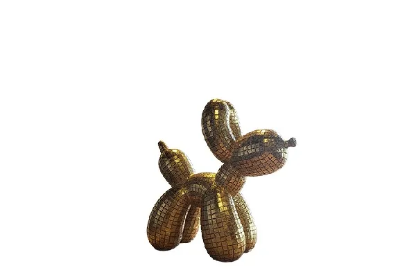 Sculptuur balloon dog goud