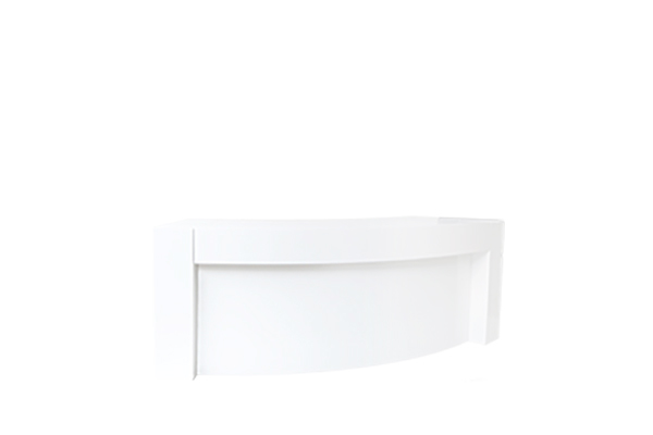 Barombouw recht blad White Round