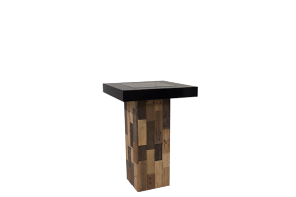 Statafel Reclaimed Wood met zwart blad