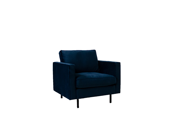 Fauteuil velvet blauw