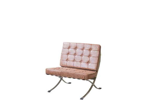 Fauteuil barcelona cognac
