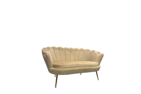 Trouwbank velvet beige (Beige)