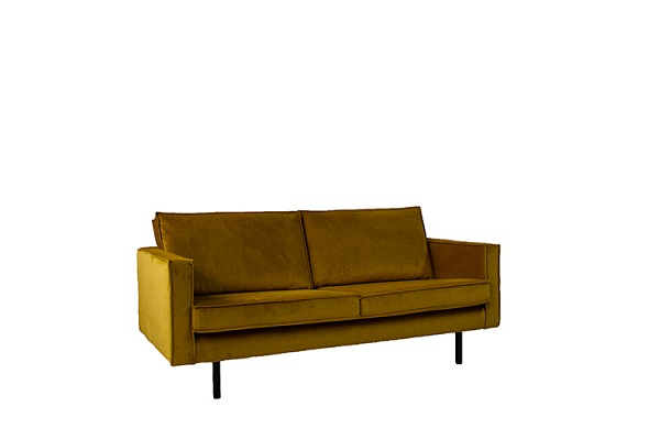 Bank 2,5 zits velvet oker geel