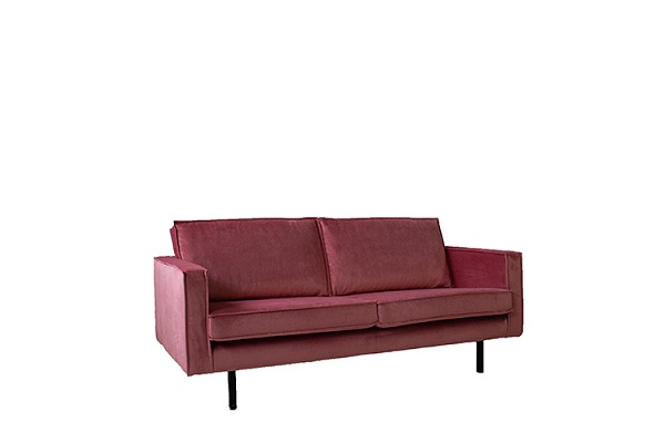 Bank 2,5 zits velvet roze