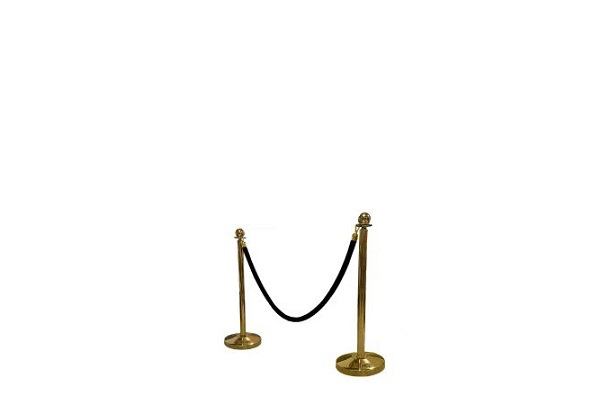 Afzetkoord zwart messing