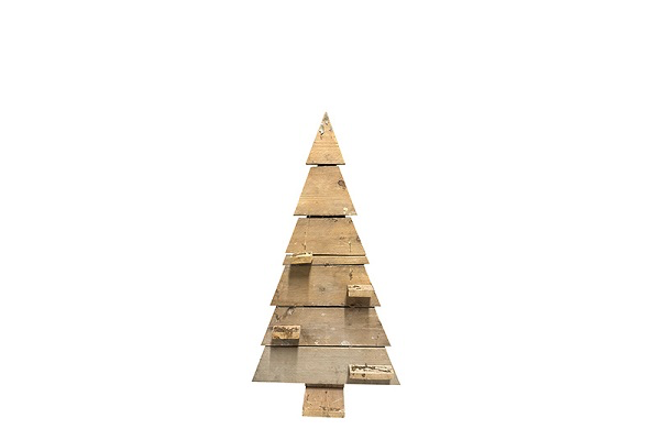 Kerstboom steigerhout (125cm)