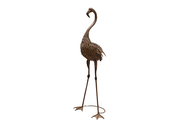 Sculptuur flamingo metaal (130cm)