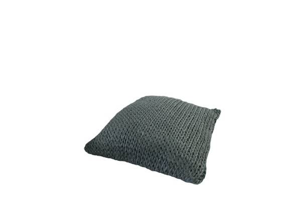 Kussen grijs (breistof)