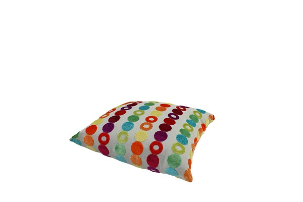 Kussen multicolor (gestipt) (Blauw)