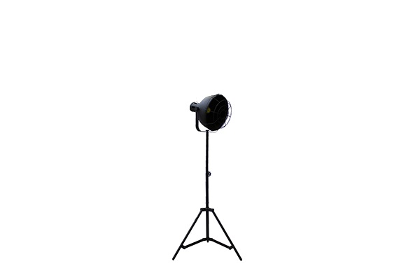 Lamp staand industrieel zwart (140cm)