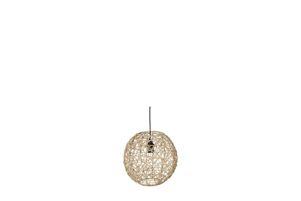 Hanglamp geweven touw lichtbruin (27x35cm)