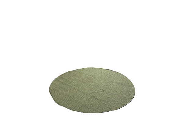 Vloerkleed rond groen geweven (200cm)