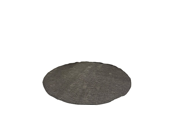 Vloerkleed rond zwart (200cm)