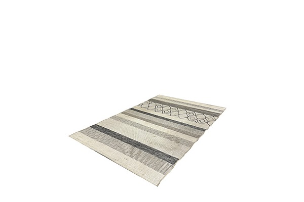 Vloerkleed rechthoek met motief beige