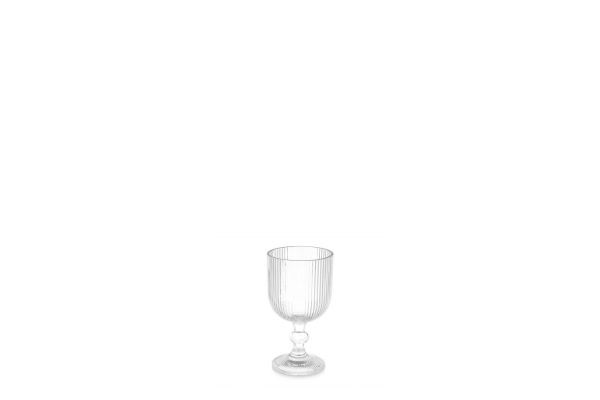 Waxinelichthouder wijnglas clear glass (14cm)