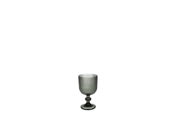 Waxinelichthouder wijnglas groen (14cm)