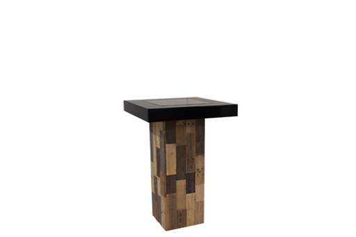 Statafel Reclaimed Wood met zwart blad