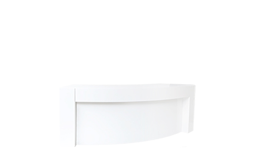 Barombouw recht blad White Round