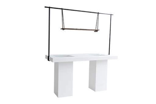 Tafelklem met houten plank