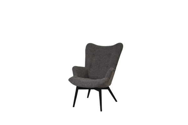 Fauteuil met hoge rug Lichtgrijs