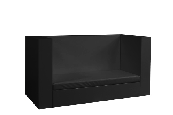 Loungebank met rugleuning Black Passion