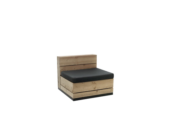 Loungebank met rugleuning By Nature