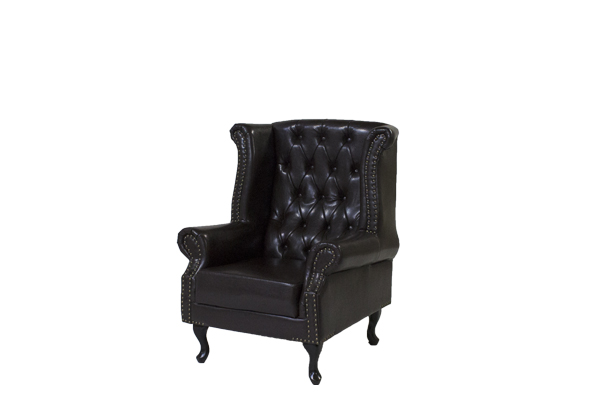 Oorfauteuil Chesterfiel (donkerbruin)