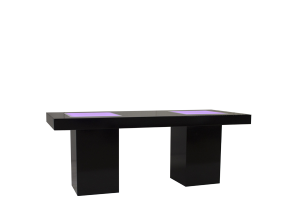 Verlengde tafel met led Black Passion