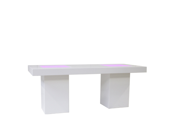 Verlengde tafel met led White Design