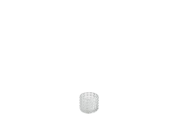 Waxinelichthouder glas diamond (5cm)